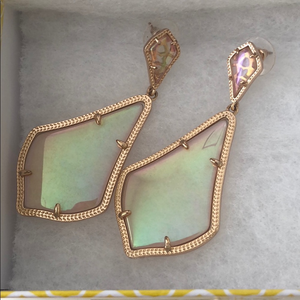 Kendra Scott Alexis rose gold peach earrings❤️